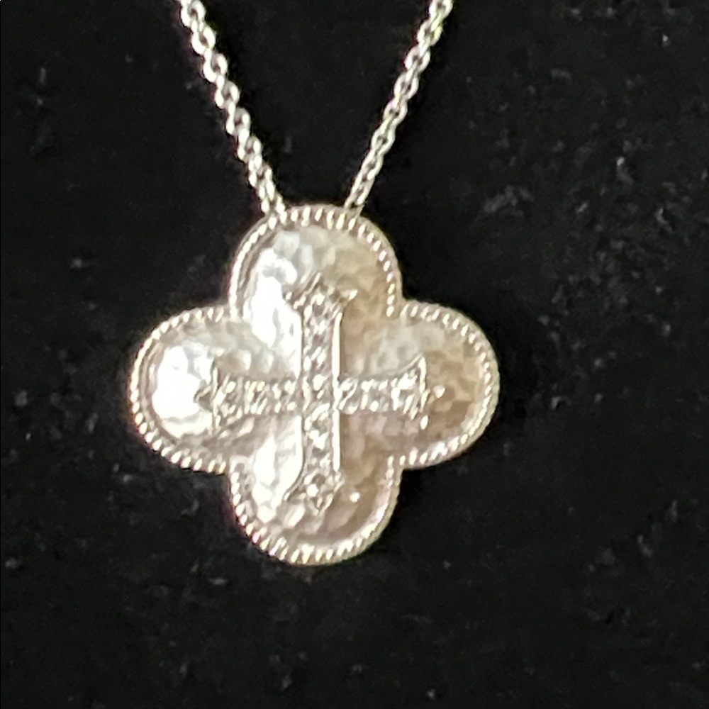 Gabriel & Co.925 Sterling Silver Woman’s 18” Diamond Cross Clover Necklace EUC - Picture 2 of 16
